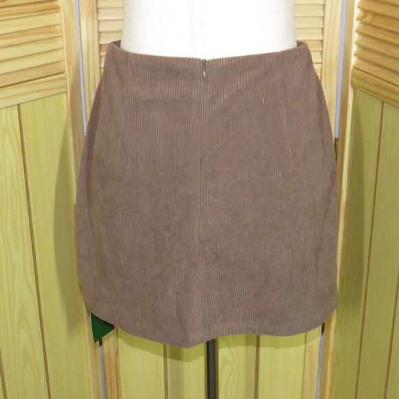 Halara Light Brown Corduroy Front Slit Mini Skort Size Large - Picture 10 of 13